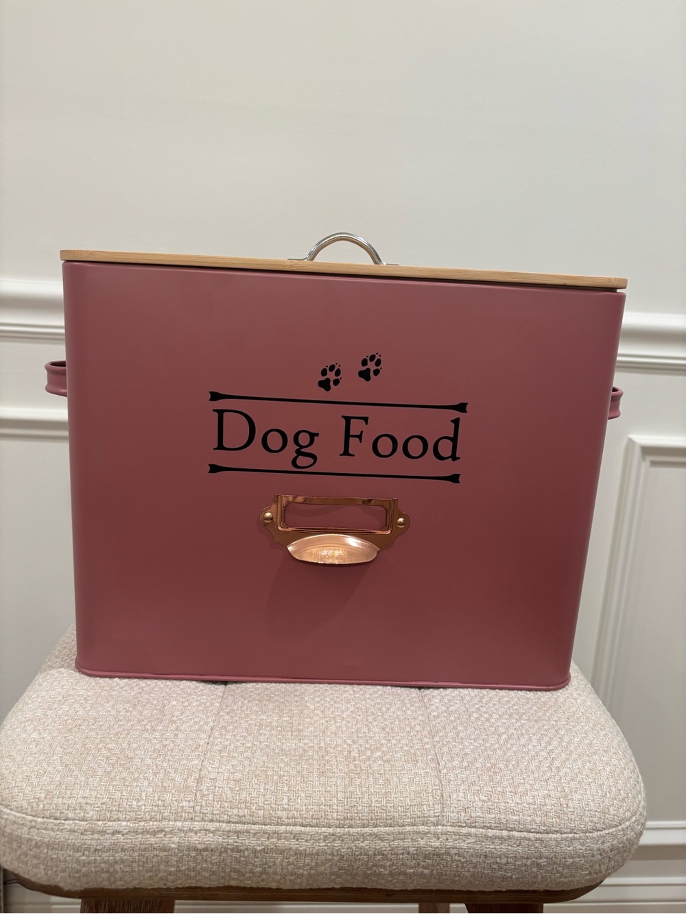 Dog Food Storage Bin - Dusty Rose